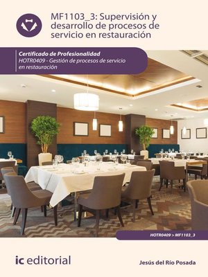 cover image of Supervisión y desarrollo de procesos de servicio de restauración. HOTR0409